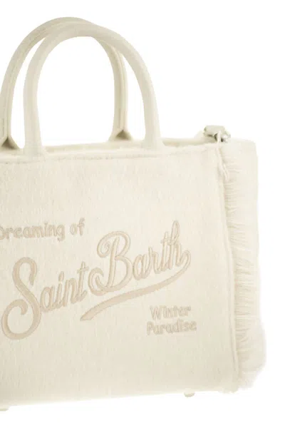 Mc2 Saint Barth Vanity Mini - Wool Blend Handbag In White