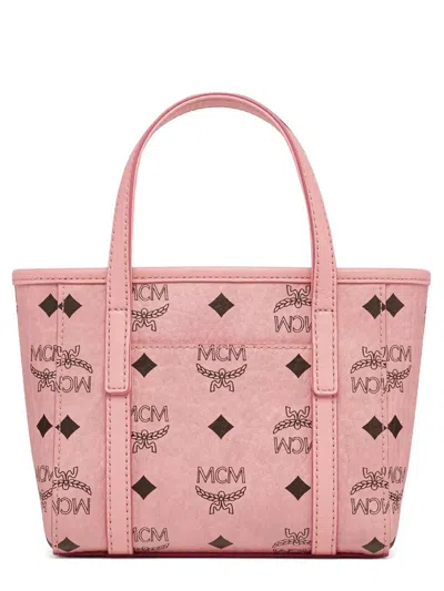 Mcm Mini Toni Visetos Coated Canvas Top Handle Shopper Bag In Pink