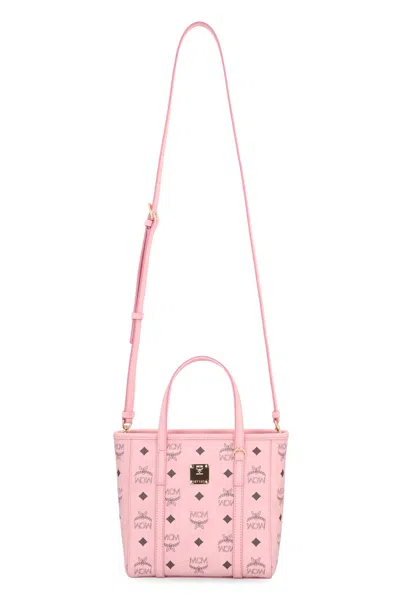 Mcm Mini Toni Visetos Coated Canvas Top Handle Shopper Bag In Pink