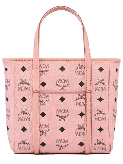 Mcm Mini Toni Visetos Coated Canvas Top Handle Shopper Bag In Pink