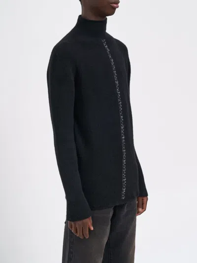 Md75 Cashmere And Silk High-neck Sweater In Black