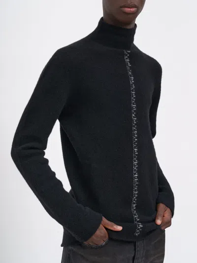 Md75 Cashmere And Silk High-neck Sweater In Black