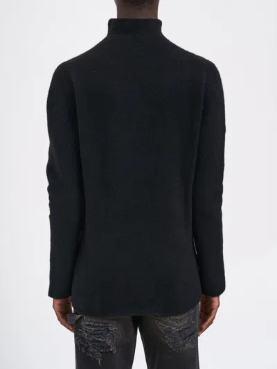 Md75 Cashmere And Silk High-neck Sweater In Black
