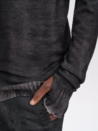 Md75 Crew Neck Wool Sweater In Gray