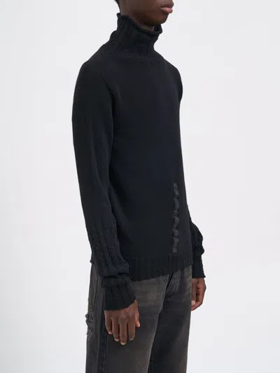 Md75 Wool Turtleneck Sweater In Black