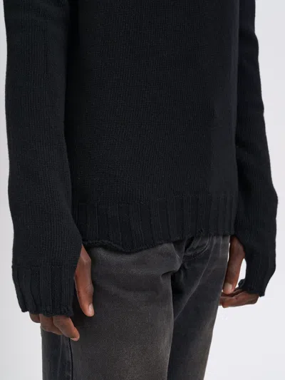 Md75 Wool Crew Neck Sweater In Black