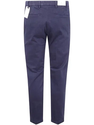 Michael Coal Button-fly Cotton Trousers In Blue
