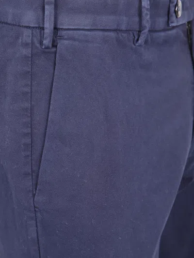 Michael Coal Button-fly Cotton Trousers In Blue