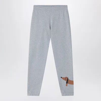 Mini Rodini Grey Jogging Trousers In Organic Cotton In Gray
