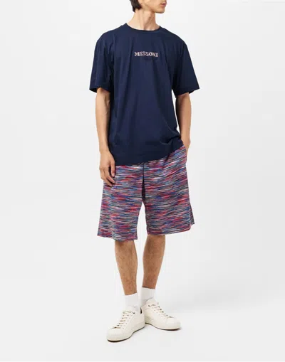 Missoni Striped Jogger Shorts In Multi