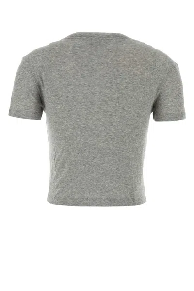 Miu Miu Grey Cotton T-shirt In Gray