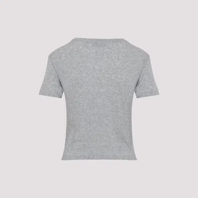 Miu Miu Grey Cotton T-shirt In Gray