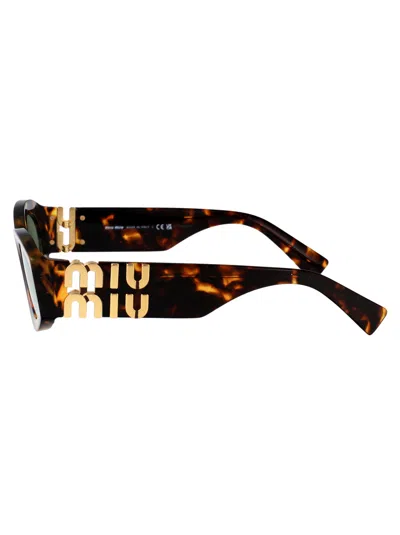 Miu Miu Havana Miele Acetate Sunglasses In Brown