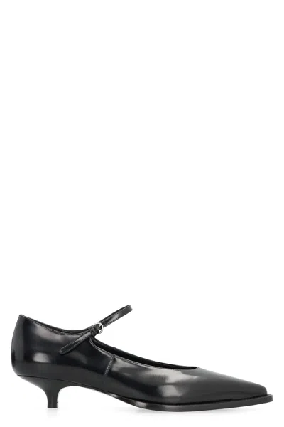 Miu Miu Leather Pumps In Black