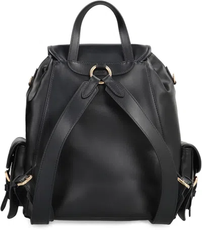 Miu Miu Leather Backpack In Black