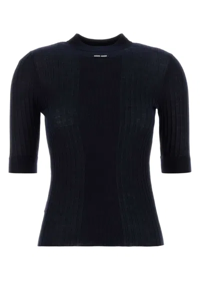 Miu Miu Midnight Blue Wool Top In Blue