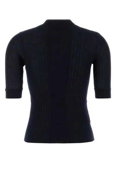 Miu Miu Midnight Blue Wool Top In Blue