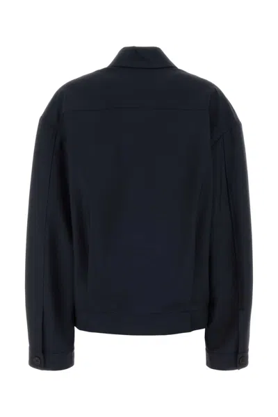 Miu Miu Mohair Blend Jacket Collared Design In Blue