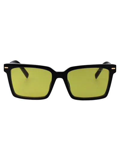 Miu Miu Nero Acetate Sunglasses In Black
