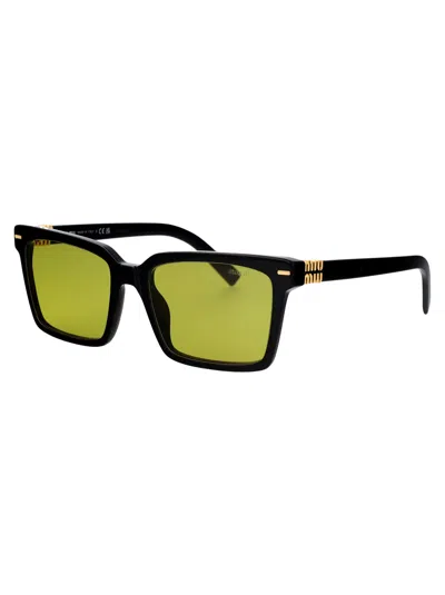 Miu Miu Nero Acetate Sunglasses In Black
