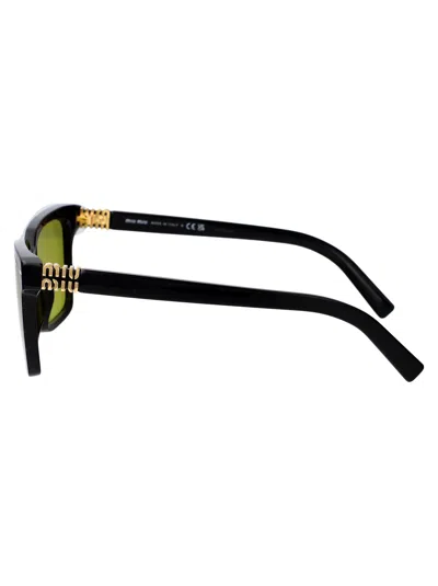 Miu Miu Nero Acetate Sunglasses In Black