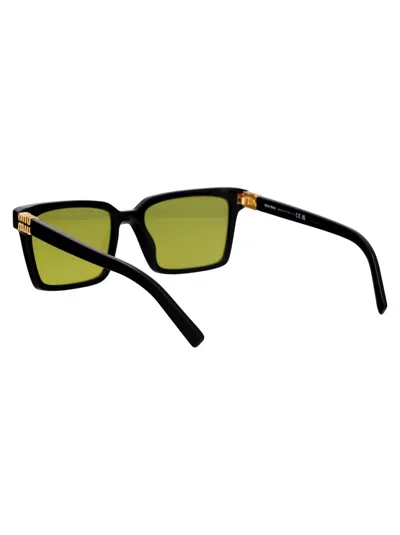 Miu Miu Nero Acetate Sunglasses In Black