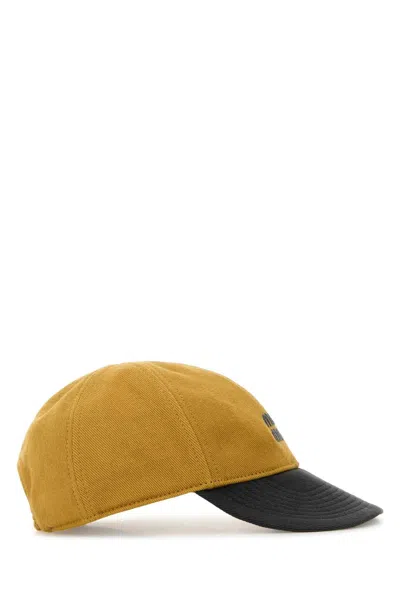Miu Miu Two-tone Drill Baseball Cap In Black