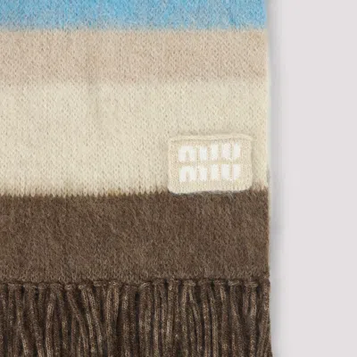 Miu Miu Embroidered Mohair Blend Scarf