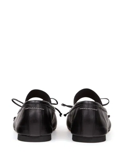 Mm6 Maison Margiela Anatomic Numeric Black Ballet Flats