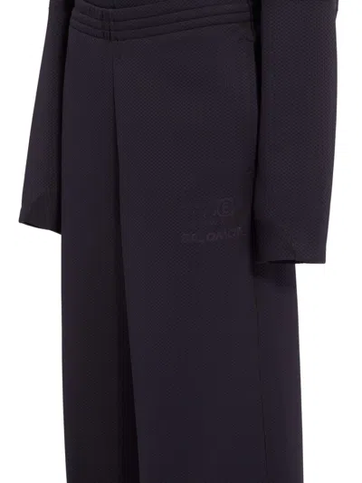 Mm6 Maison Margiela Relaxed Fit Trousers Drawstring Hem In Black