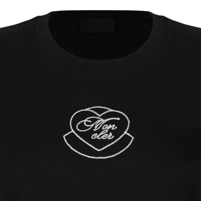 Moncler 100% Cotton T-shirt In Black