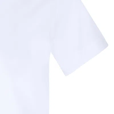 Moncler White Cotton T-shirt With Embroidered Heart In Gray