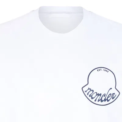 Moncler Printed T-shirt In Cotton In White