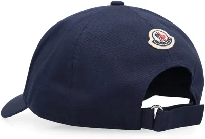 Moncler Logo-embroidered Baseball Cap In Blue