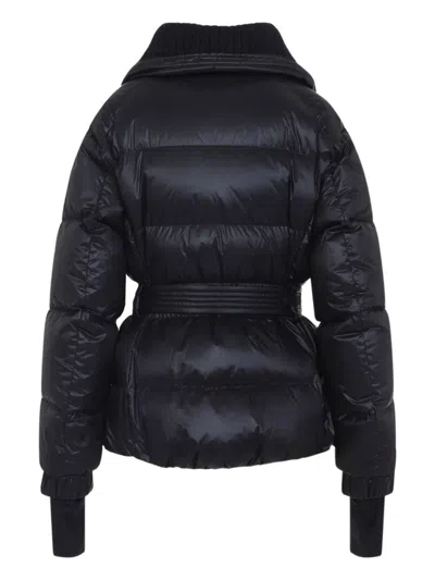 Moncler Puffer Jacket With Belted Waist And High Collar