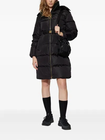 Moncler Briant Long Coat Jackets Black In Black