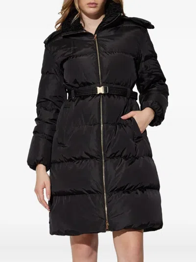 Moncler Briant Long Coat Jackets Black In Black