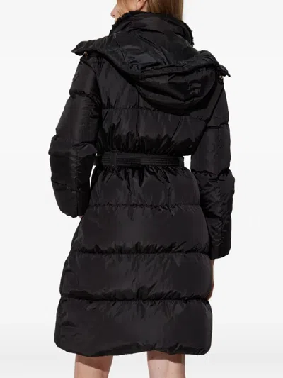 Moncler Briant Long Coat Jackets Black In Black