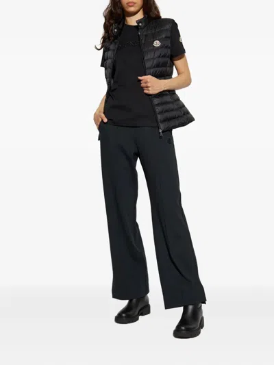 Moncler Cotton Crew-neck T-shirt In Black