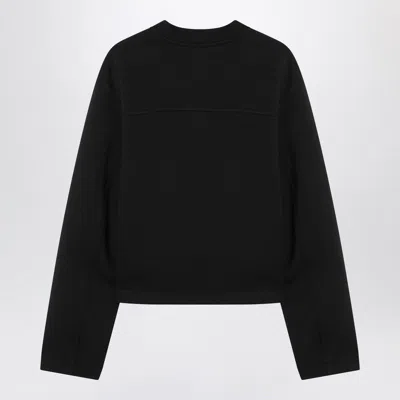Moncler Genius Moncler X Edward Enninful Neoprene Crew Neck Sweatshirt In Black