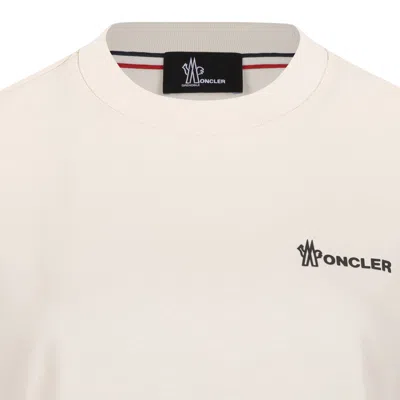 Moncler Grenoble 100% Cotton T-shirt In Neutral