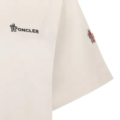 Moncler Grenoble 100% Cotton T-shirt In Neutral
