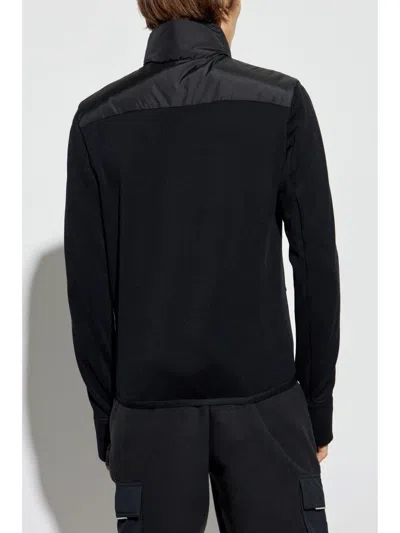 Moncler Padded Sweatshirt With High Collar And Long Sleeves In Black
