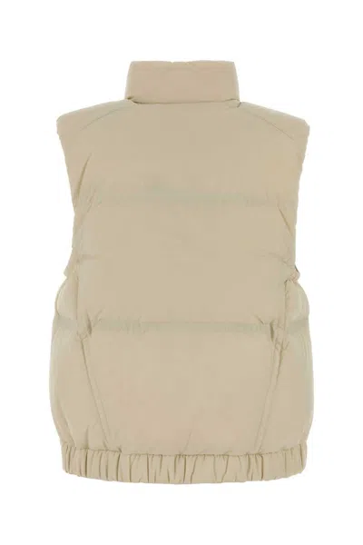 Moncler Grenoble Padded Gilet In Down Beige In Neutral
