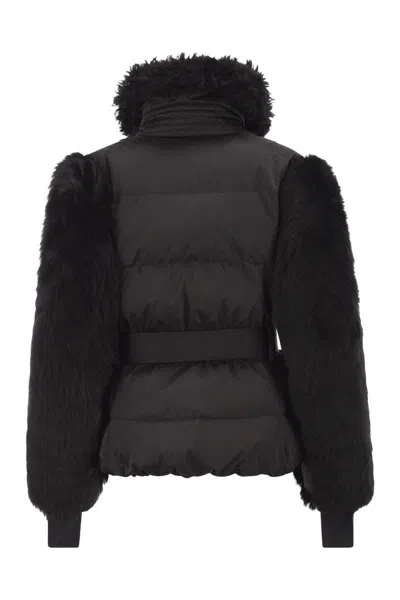 Moncler Grenoble Valdivian - Shearling Down Jacket In Black