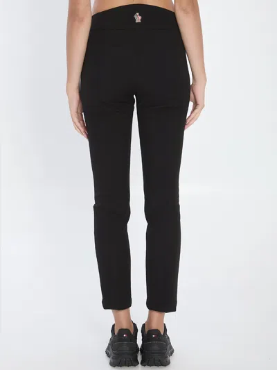 Moncler Grenoble Black Stretch Polyester Blend Pant In Black