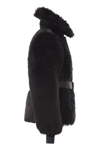 Moncler Grenoble Valdivian - Shearling Down Jacket In Black