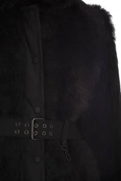 Moncler Grenoble Valdivian - Shearling Down Jacket In Black