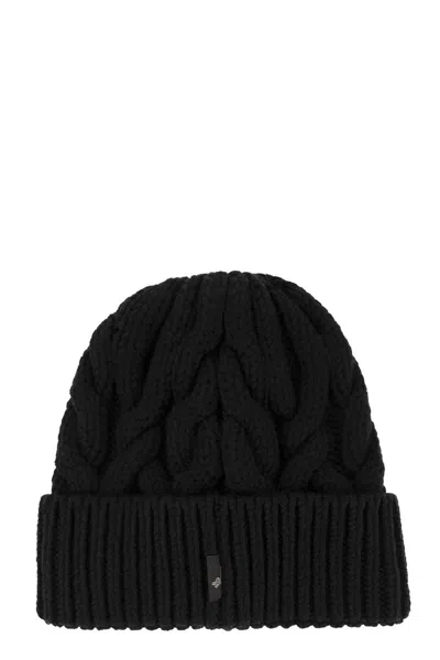 Moncler Grenoble Wool Cap In Black