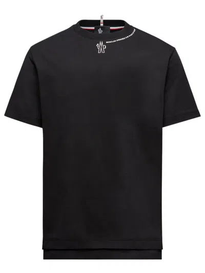 Moncler Grenoble Crewneck T-shirt Embroidery Detail In Black